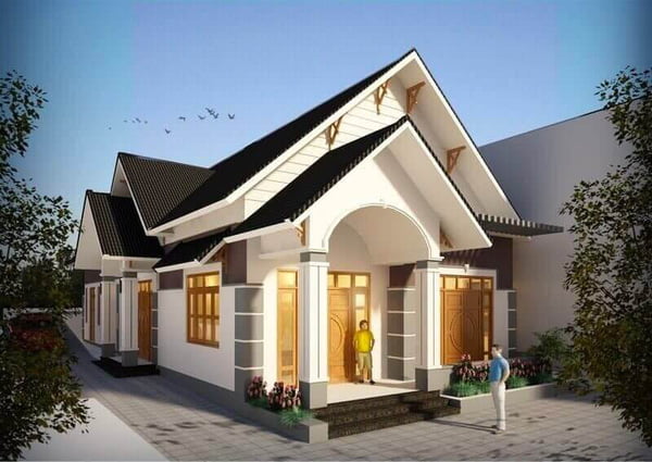 Mẫu nhà ống 1 tầng hiện đại, vừa túi tiền được ưa chuộng ở nông thôn